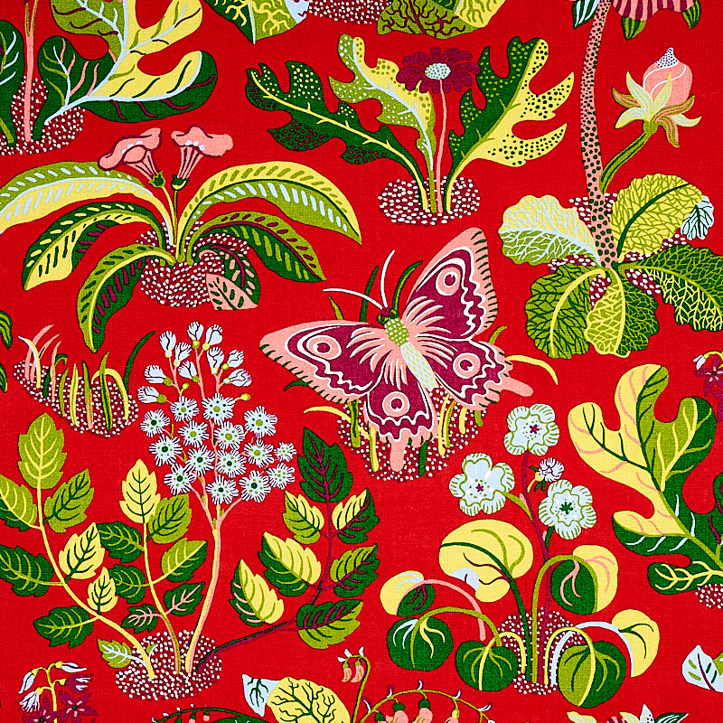 Order 176180 Exotic Butterfly Red by Schumacher Fabric