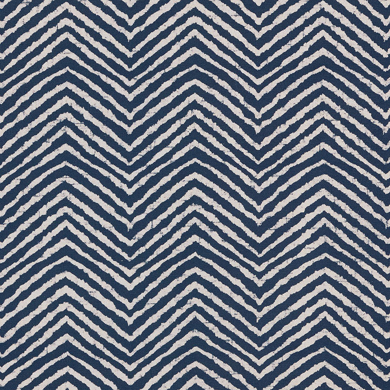 Looking 176331 Moka Indigo by Schumacher Fabric