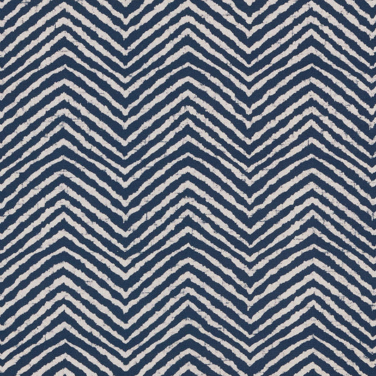 Looking 176331 Moka Indigo by Schumacher Fabric
