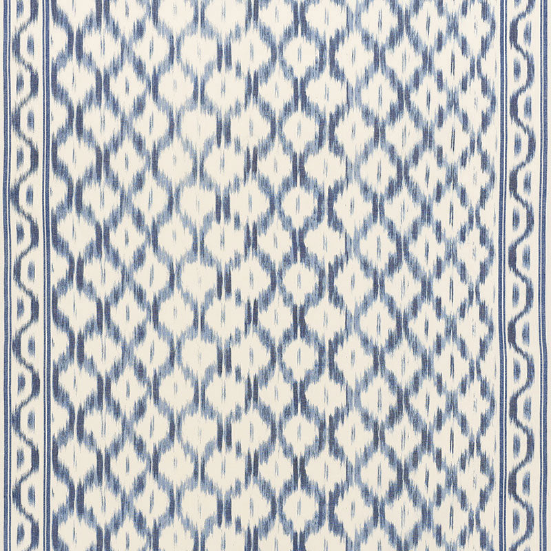 Looking 176502 Santa Monica Ikat Indigo by Schumacher Fabric