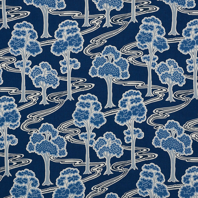 Order 176741 Tree River Blue by Schumacher Fabric