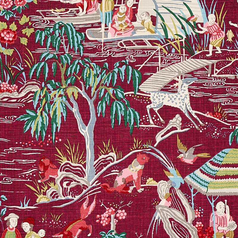 Search 176772 Yangtze River Aubergine by Schumacher Fabric
