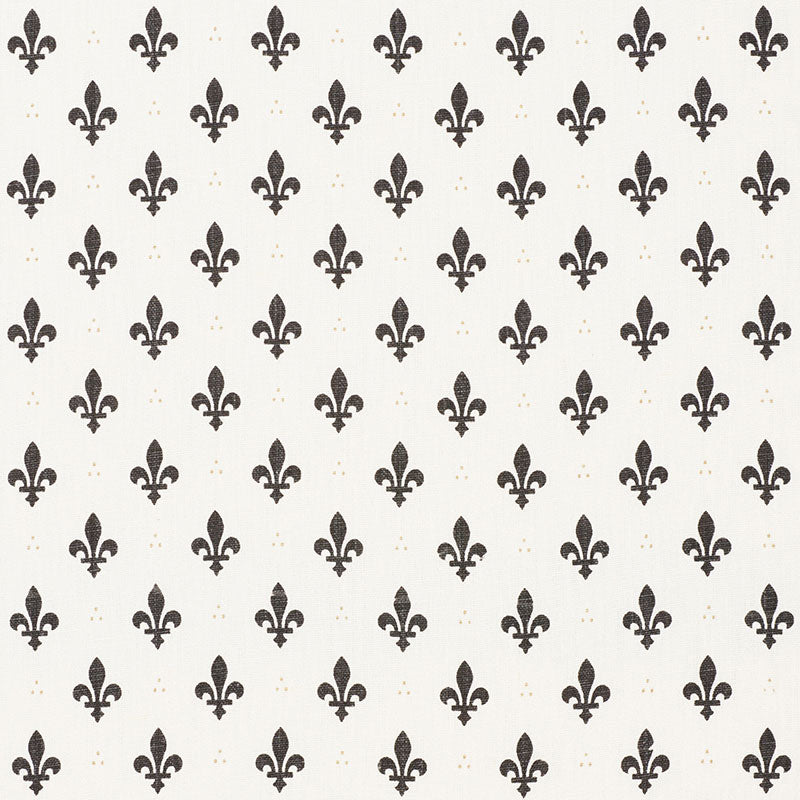 Buy 176962 Fleur De Lis Charcoal by Schumacher Fabric