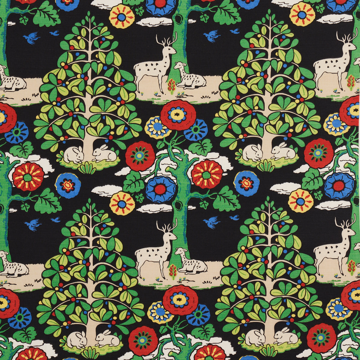 Find 176971 Fantasy Forest Black Multi by Schumacher Fabric