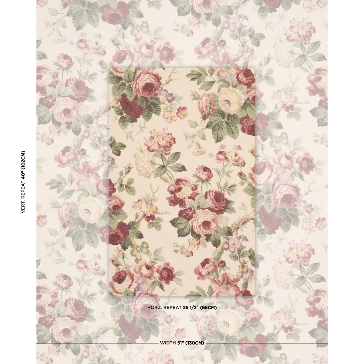 Purchase 177205 | Nancy Floral, Bordeaux - Schumacher Fabric