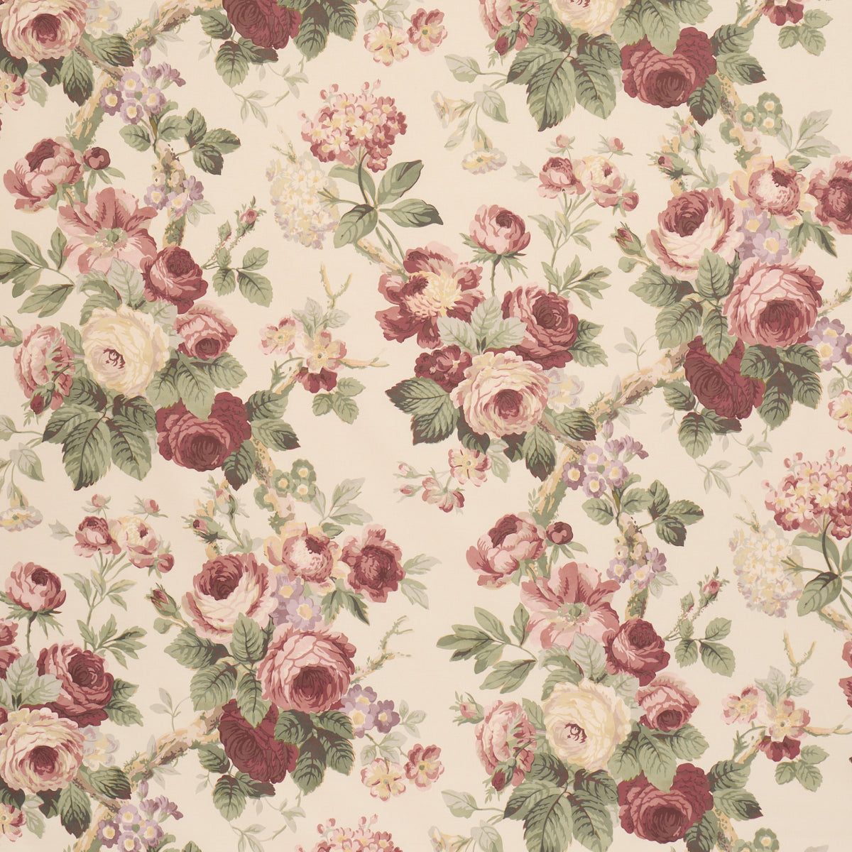 Purchase 177205 | Nancy Floral, Bordeaux - Schumacher Fabric