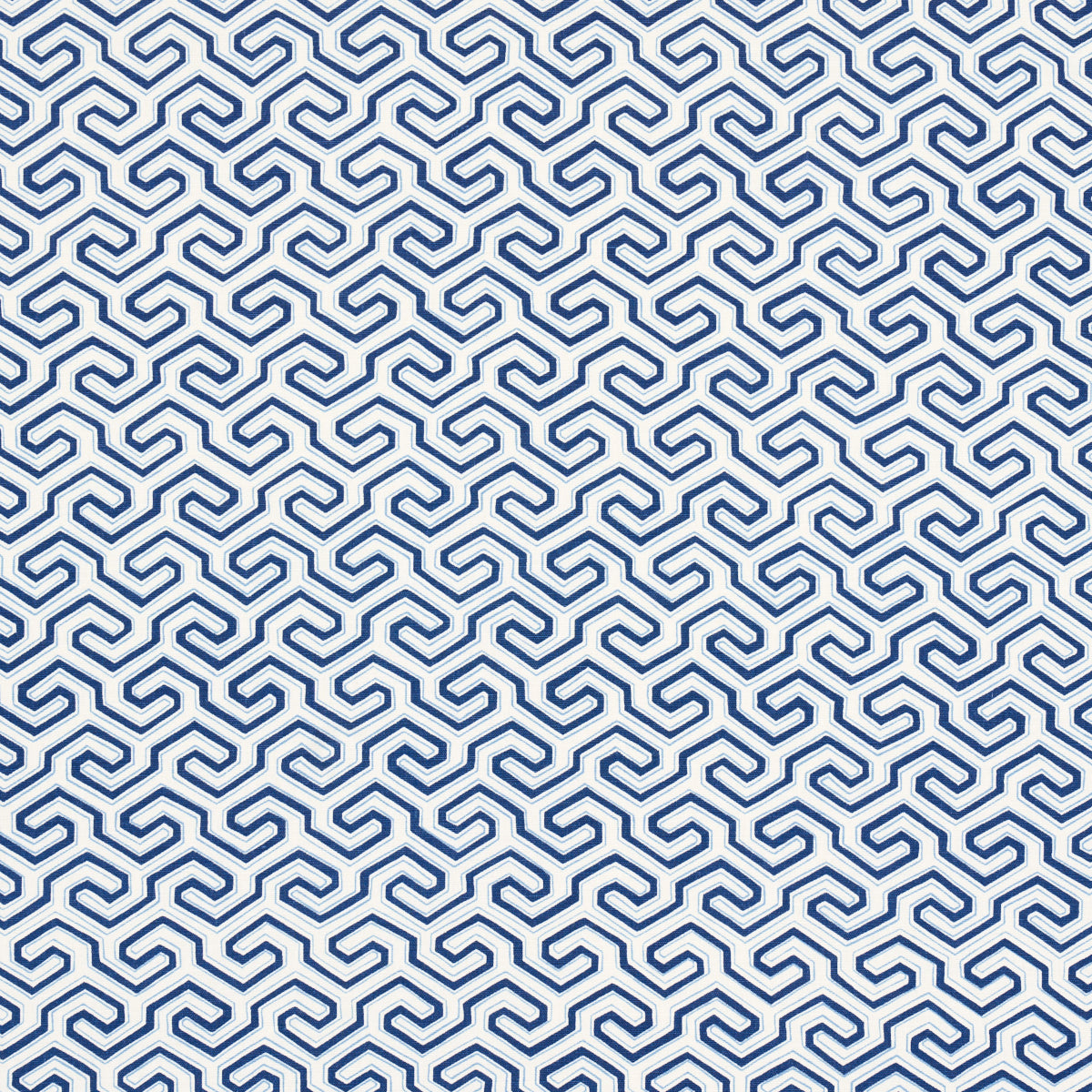 Acquire 177280 Ming Fret Print Blue by Schumacher Fabric