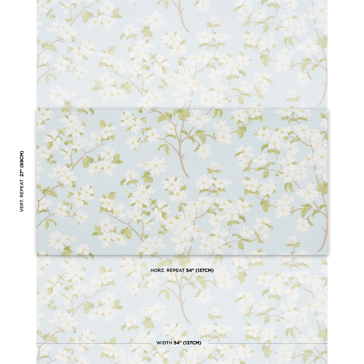 Purchase 177413 | Blooming Branch, Sky - Schumacher Fabric