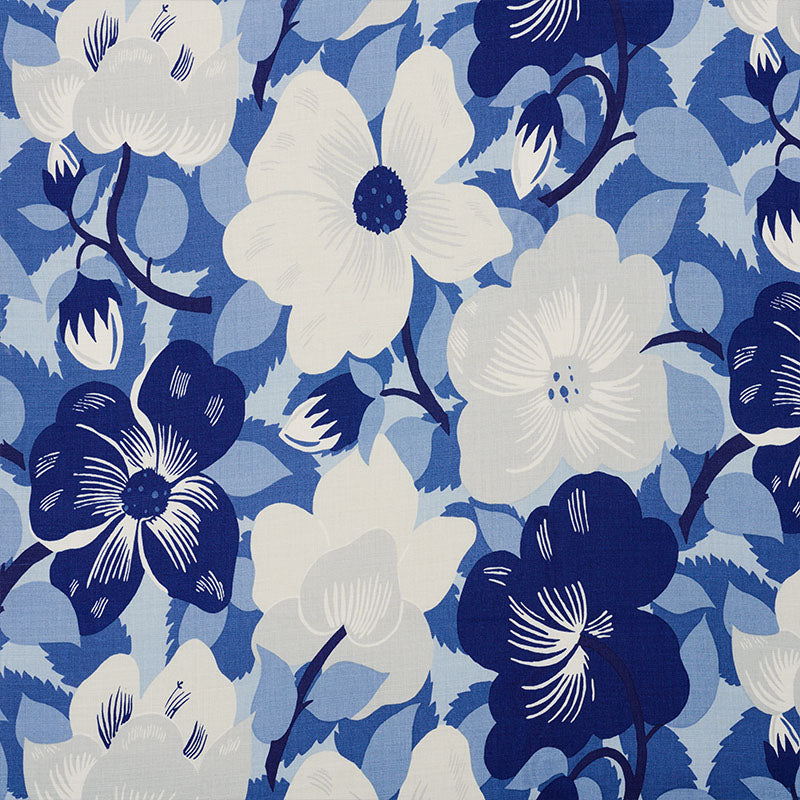 Acquire 177562 Magnolias Blues by Schumacher Fabric