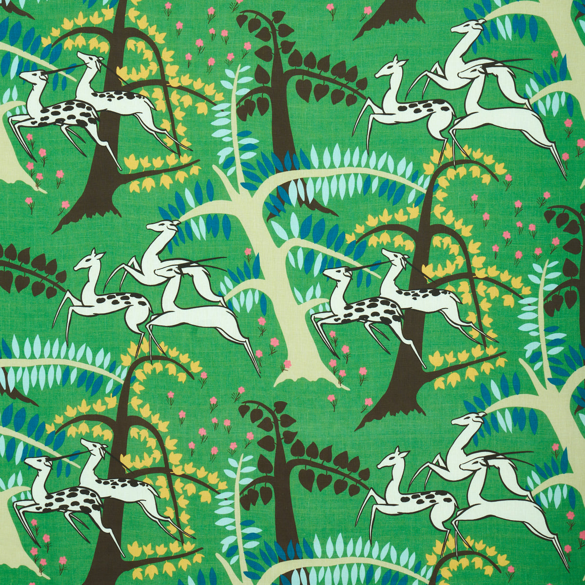 Looking 177570 Antelopes Jade by Schumacher Fabric