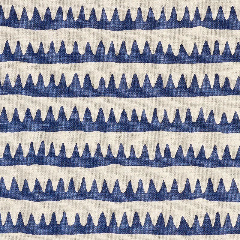 Select 177970 Corfu Stripe Navy by Schumacher Fabric