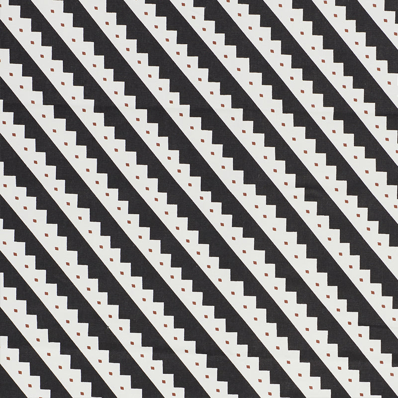 Looking 178021 Zeppelin Black by Schumacher Fabric