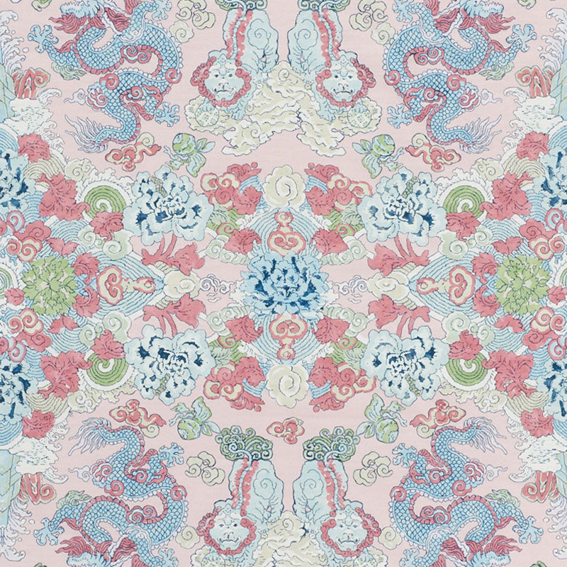 Looking 178051 Magic Mountain Dragon Blush by Schumacher Fabric