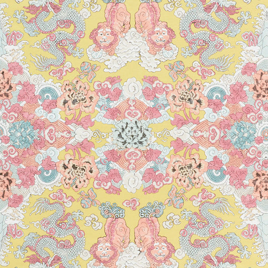 Order 178052 Magic Mountain Dragon Yellow by Schumacher Fabric
