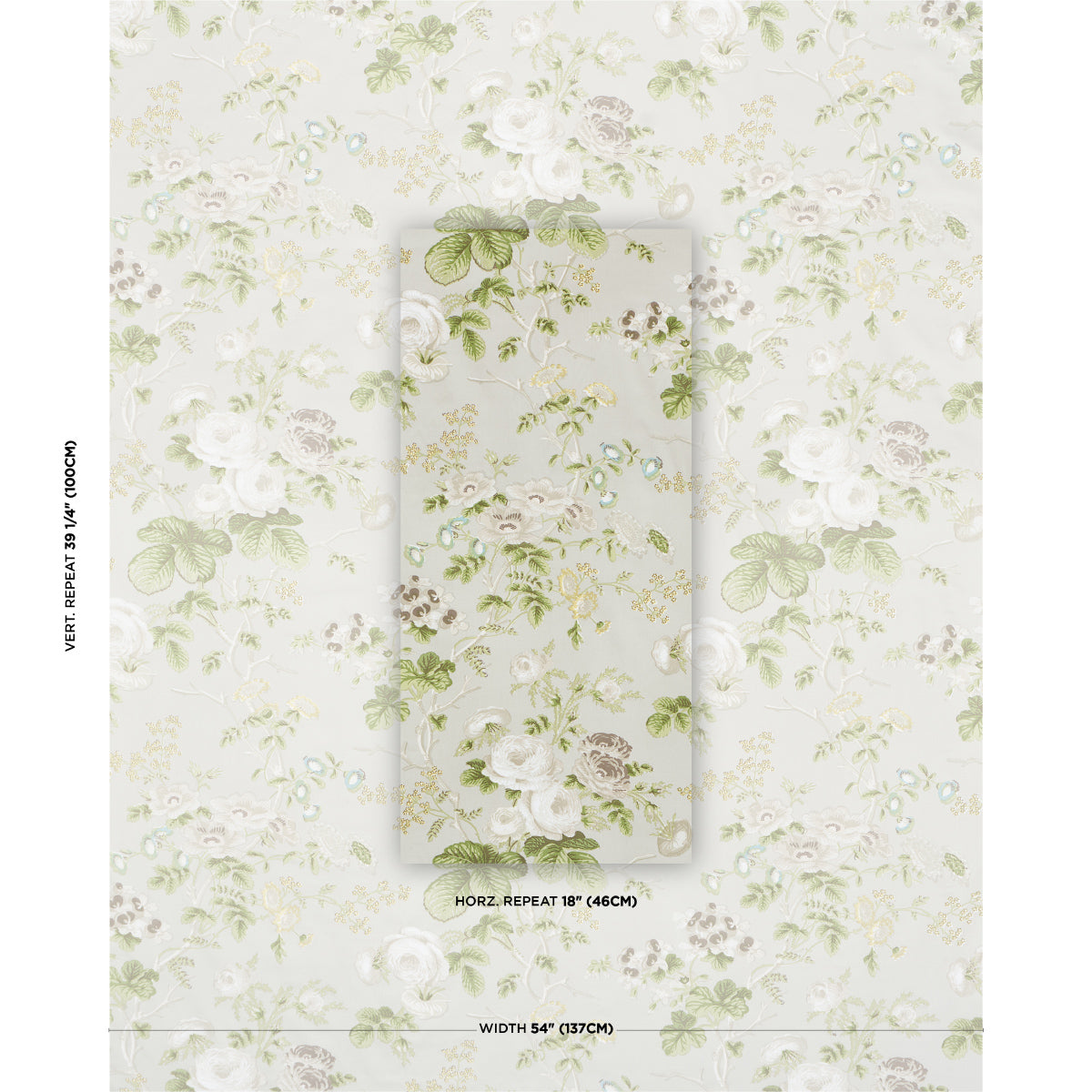 Purchase 178156 | Salisbury Chintz, Taupe - Schumacher Fabric