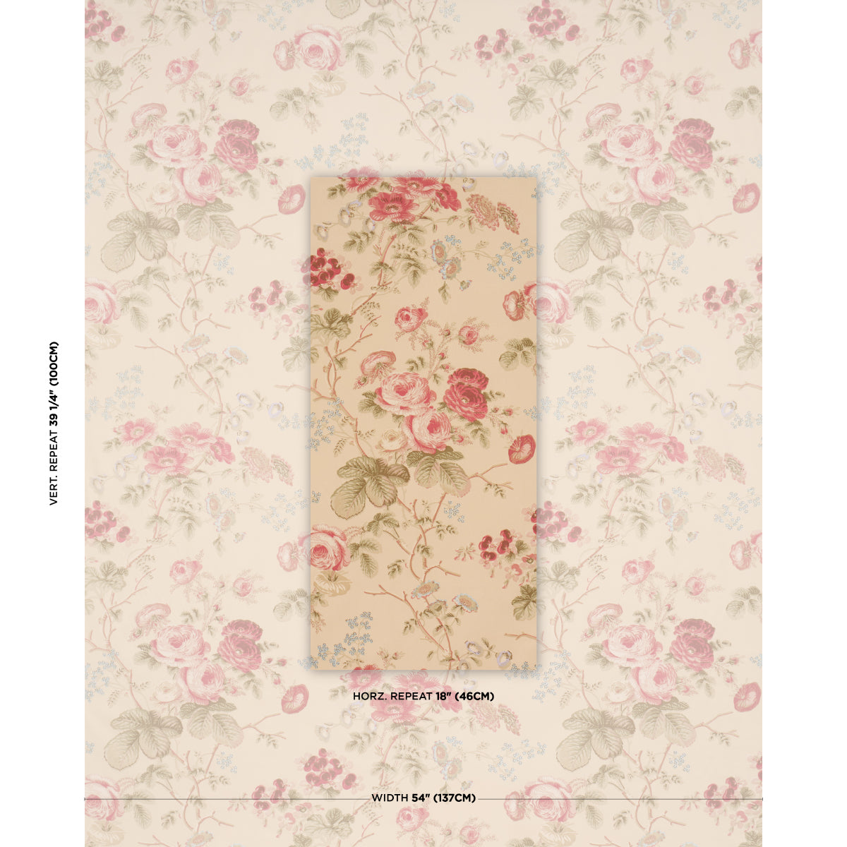 Purchase 178157 | Salisbury Chintz, Butter - Schumacher Fabric