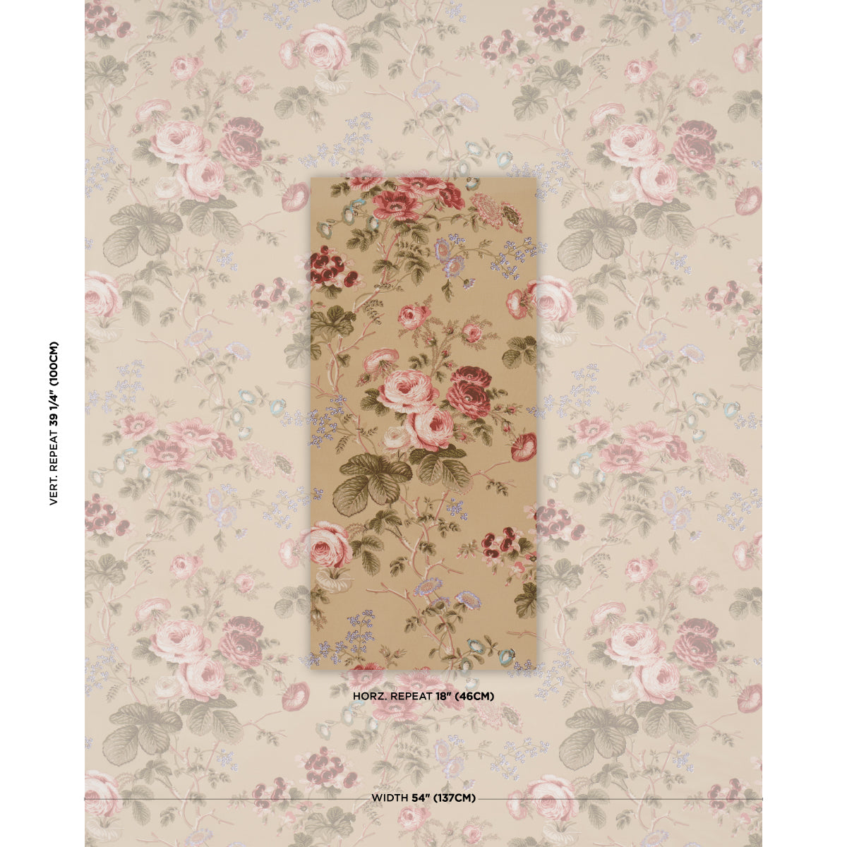 Purchase 178158 | Salisbury Chintz, Tobacco - Schumacher Fabric