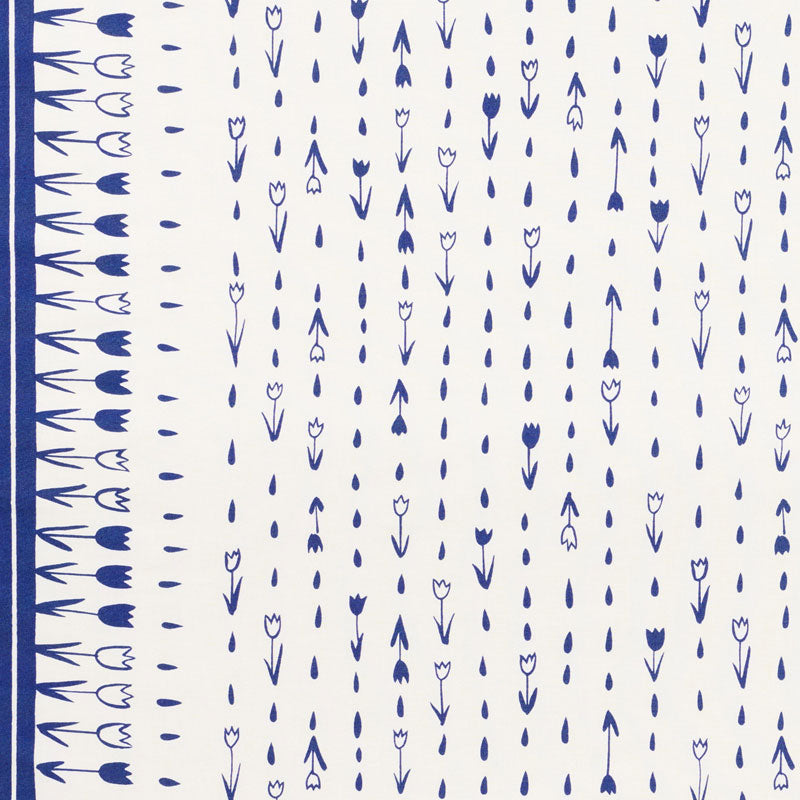 Find 178200 Tulip Parade Navy by Schumacher Fabric