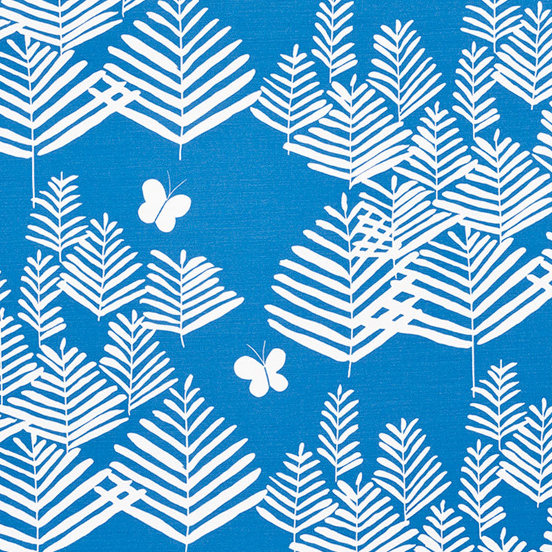 Order 178232 Fern Silhouette Blue by Schumacher Fabric