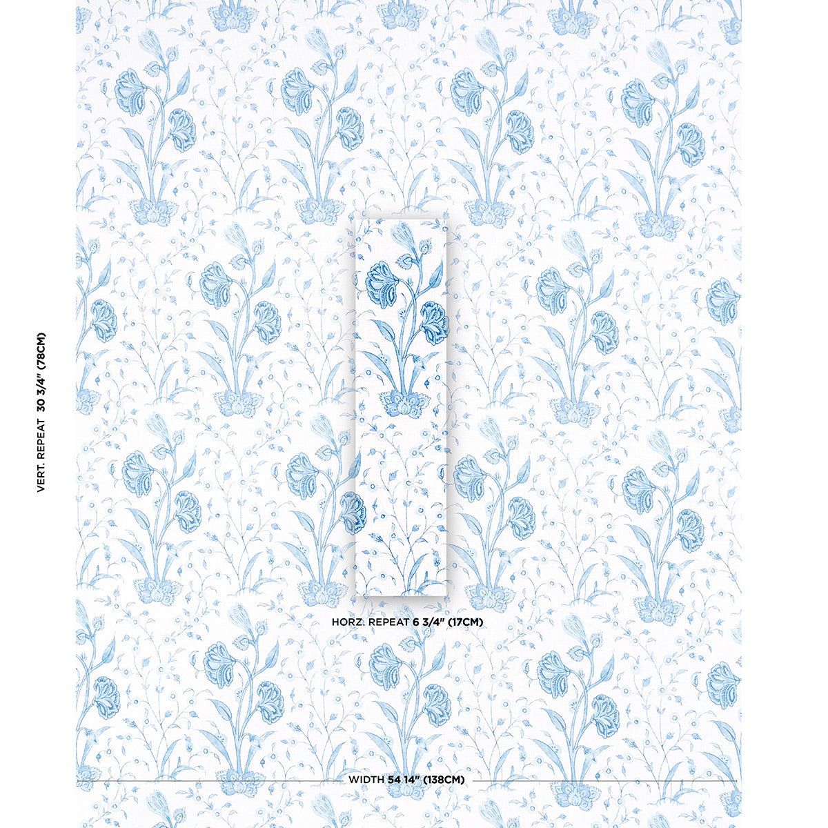 Purchase 178335 | Khilana Floral, Porcelain - Schumacher Fabric