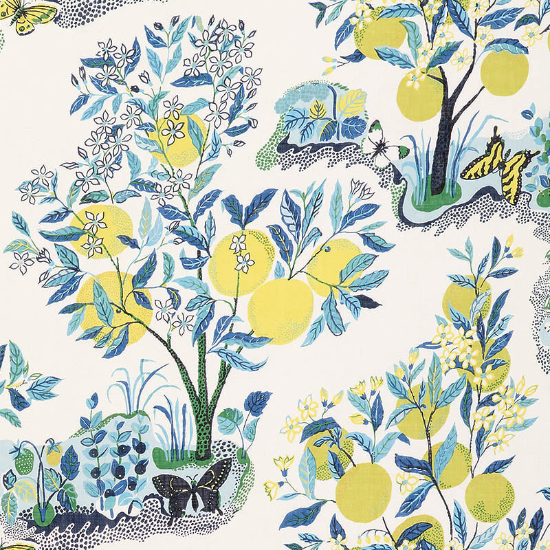 View 178351 Citrus Garden Sheer Pool by Schumacher Fabric