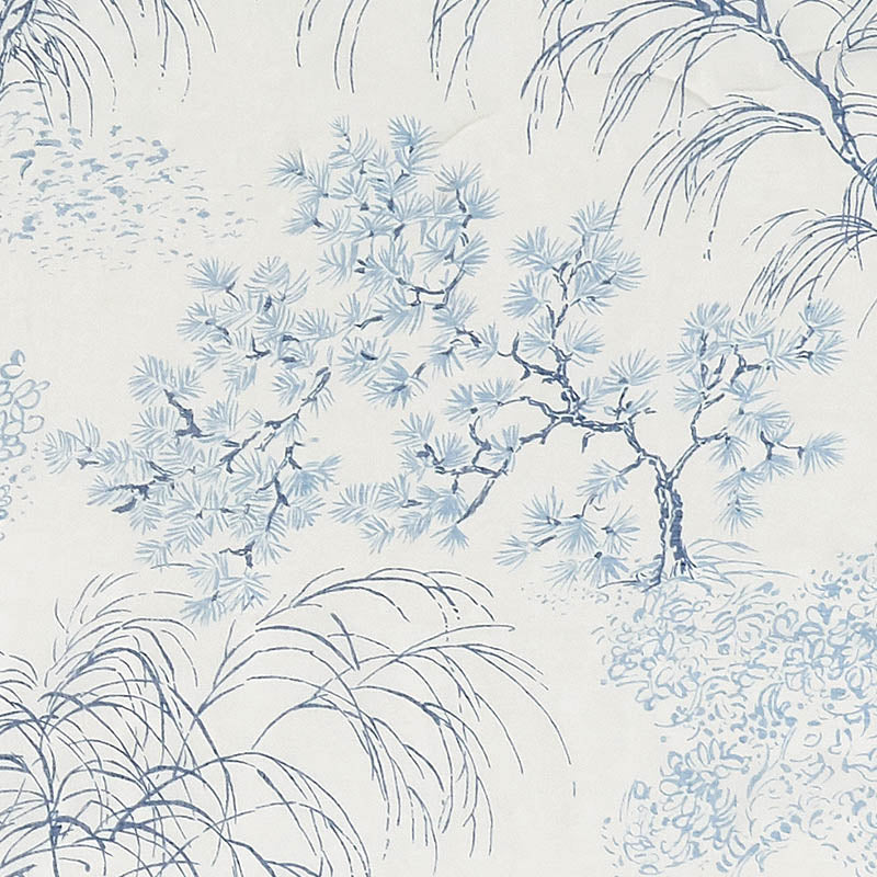 Looking 178360 Mori Sheer Porcelain by Schumacher Fabric