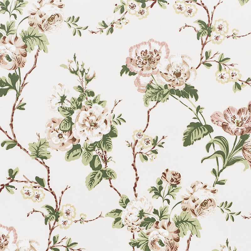 Buy 178400 Betty Chintz Quiet Pink by Schumacher Fabric