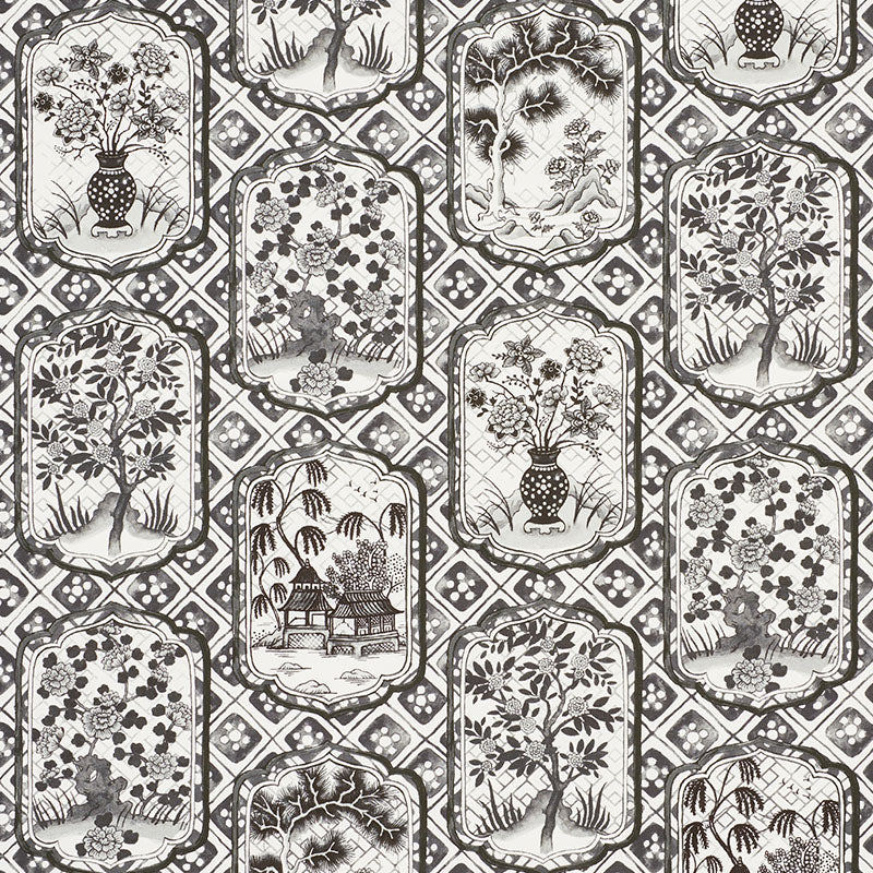 Purchase 178570 Ting Ting Black by Schumacher Fabric