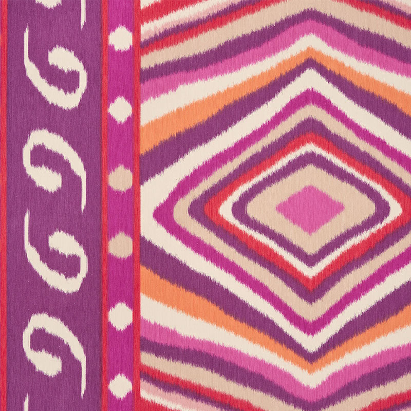 Looking 178581 Terence Ikat Magenta by Schumacher Fabric