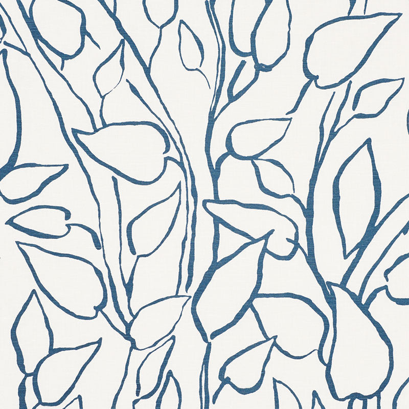 View 178700 Solandra Vine Blue by Schumacher Fabric
