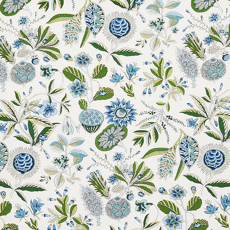 Buy 178773 Roca Redonda Blue and Ivory by Schumacher Fabric