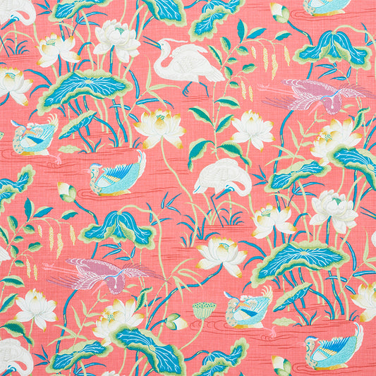 View 179041 Lotus Garden Red by Schumacher Fabric