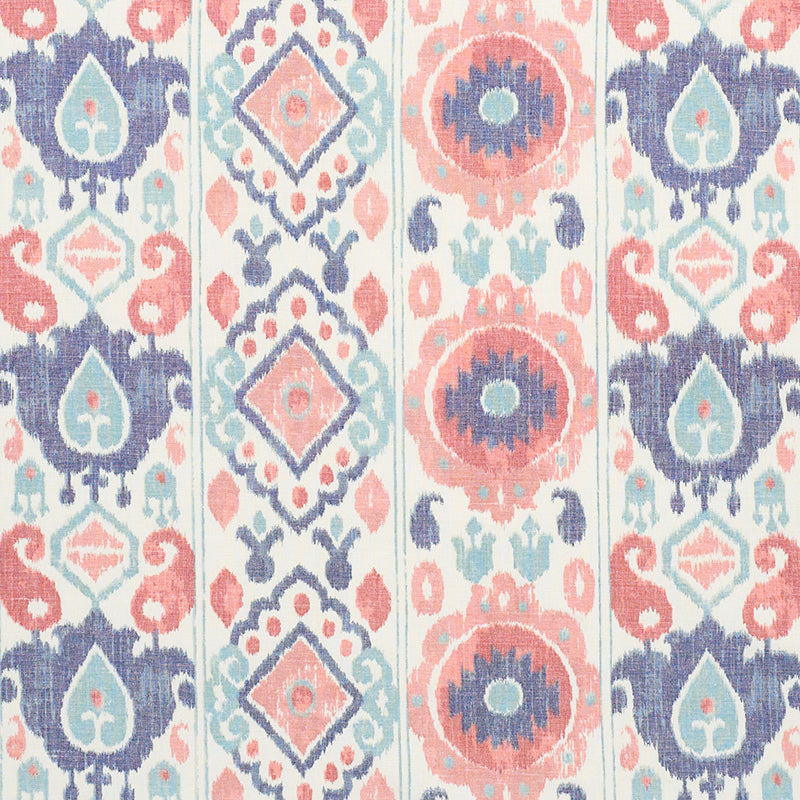 Find 179052 Elizia Ikat Rose & Indigo by Schumacher Fabric