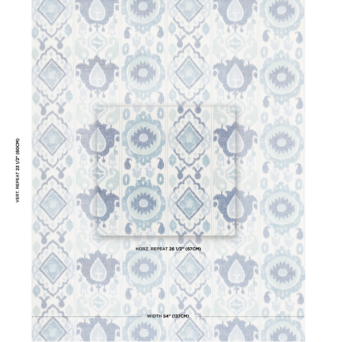 Purchase 179053 | Elizia Ikat, Mineral And Indigo - Schumacher Fabric