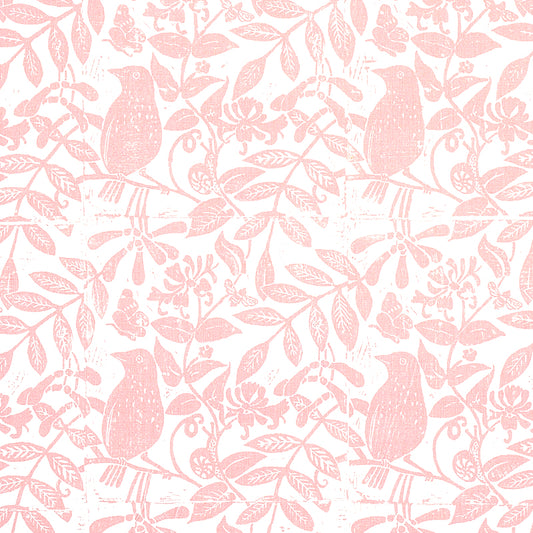 Save 179210 Bird & Bee Pink by Schumacher Fabric
