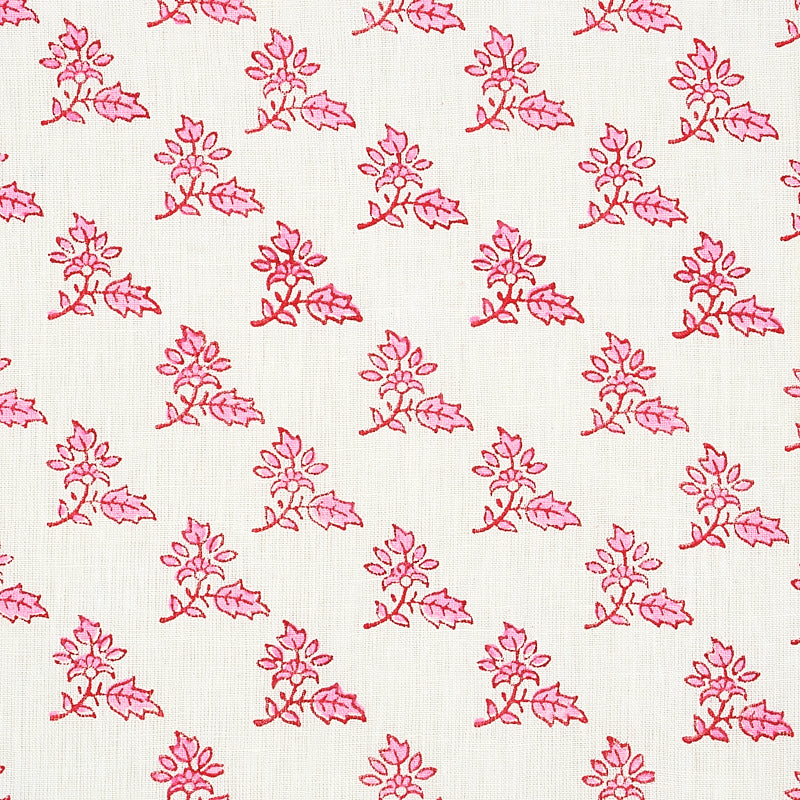 Acquire 179332 Torbay Hand Blocked Print Pink by Schumacher Fabric