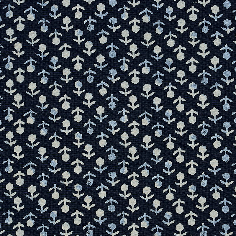 Buy 179351 Beatriz Handprint Indigo by Schumacher Fabric