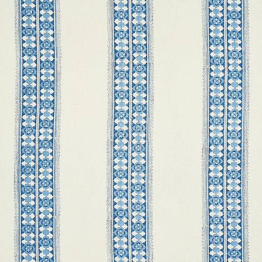 Purchase 179371 Amira Hand Blocked Print Indigo by Schumacher Fabric