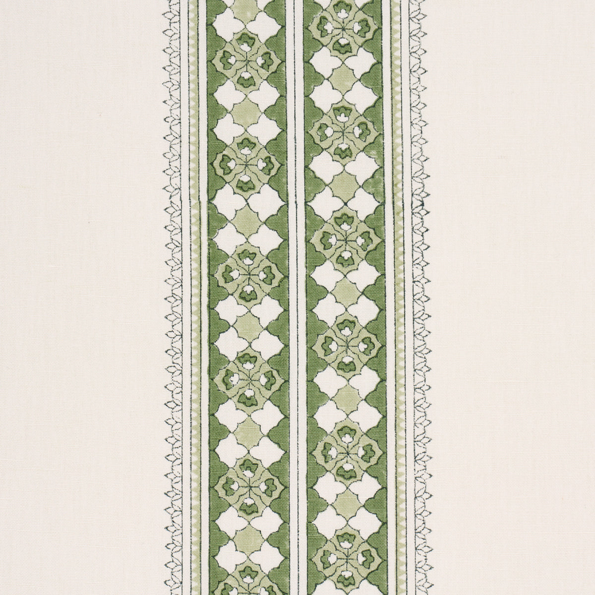 Purchase 179373 | Amira Hand-Block Print, Green - Schumacher Fabric