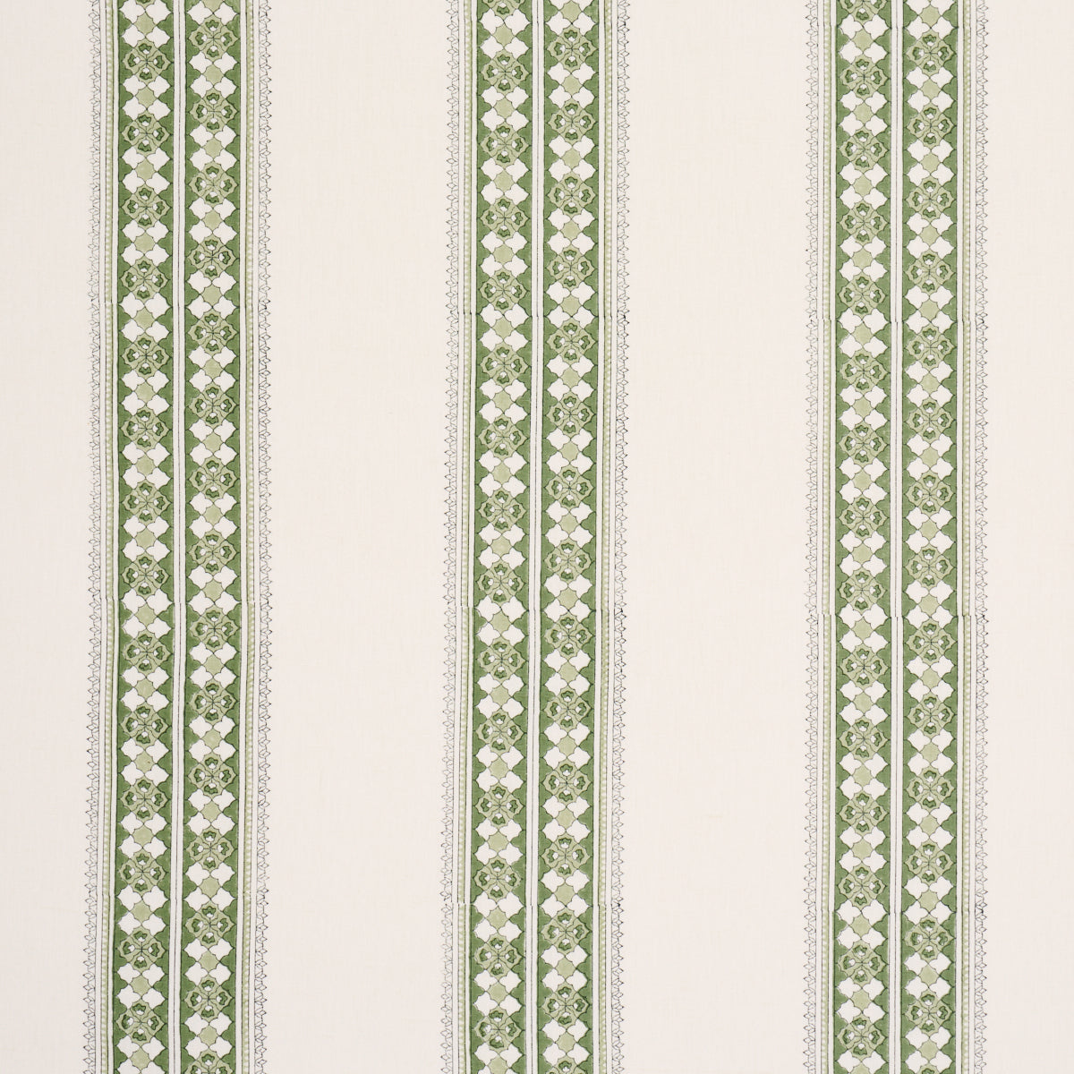 Purchase 179373 | Amira Hand-Block Print, Green - Schumacher Fabric