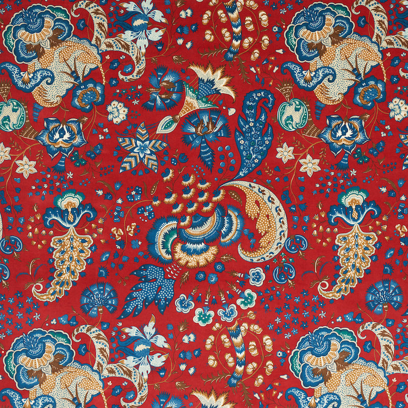 Looking 179421 Majorelle Velvet Red by Schumacher Fabric