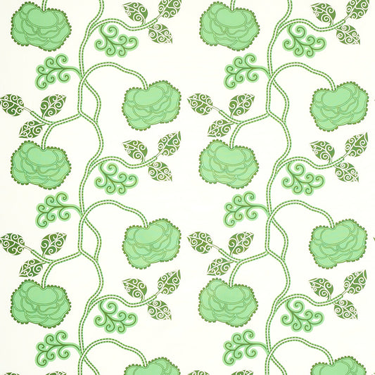 Acquire 179540 Queen Fruit Chintz Jade by Schumacher Fabric