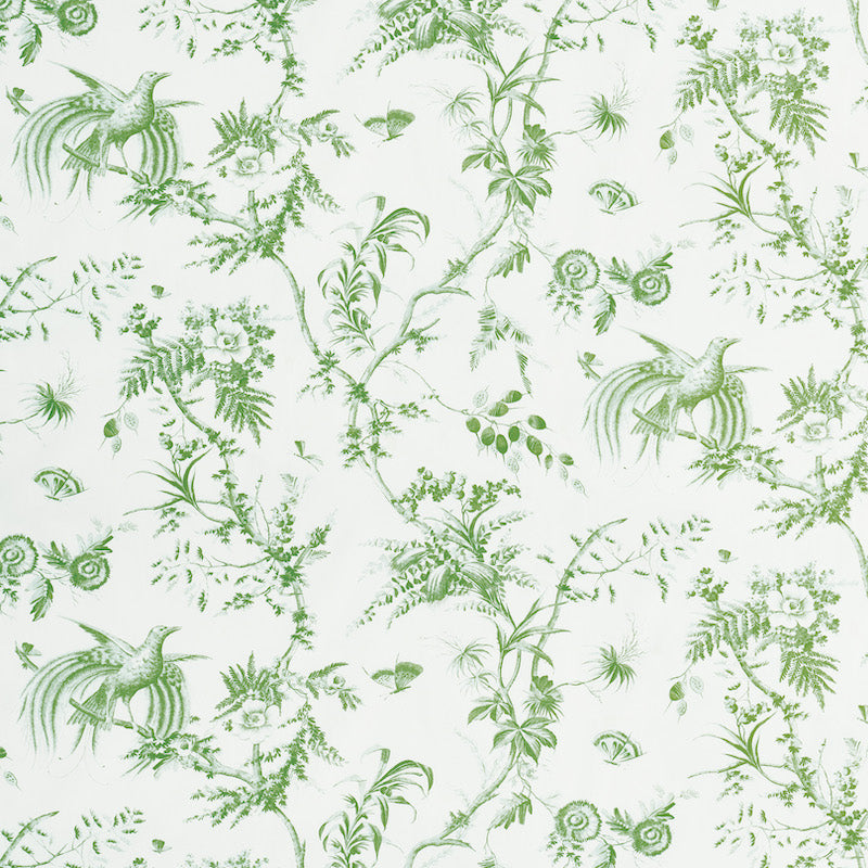 Search 179571 Toile De La Prairie Green by Schumacher Fabric