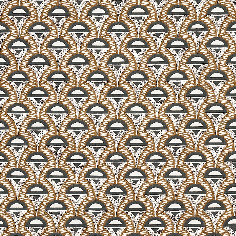 Select 179580 Abelino Camel and Black by Schumacher Fabric