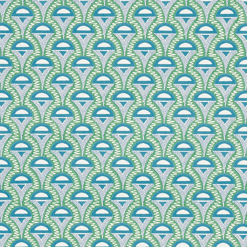 Purchase 179582 Abelino Green and Peacock by Schumacher Fabric