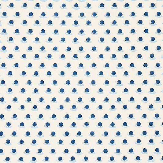 Buy 179731 Berry Hand Block Print Indigo and Sky by Schumacher Fabric