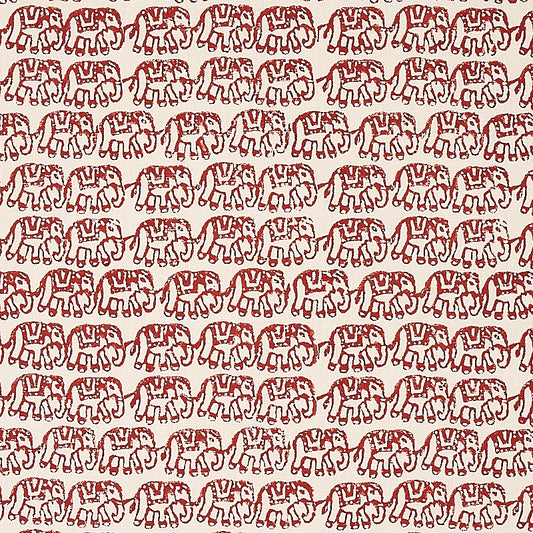 View 179751 Ellies Hand Block Print Rust by Schumacher Fabric