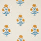 Purchase 179841 | Poppy Hand Block Print, Mustard & Sky - Schumacher Fabric