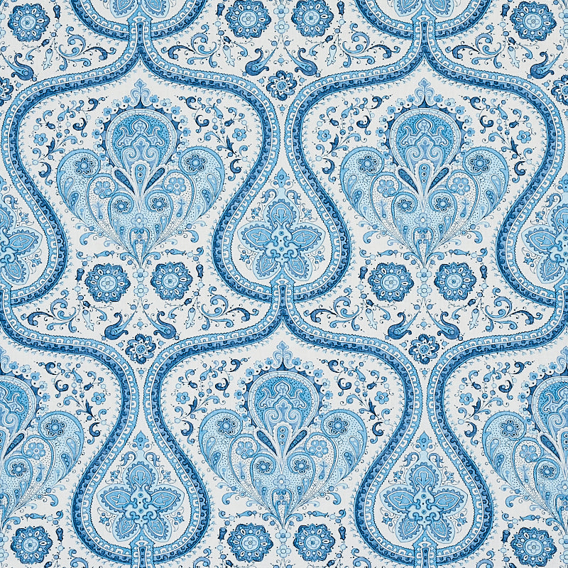 Search 179860 Paisley Court Blue by Schumacher Fabric