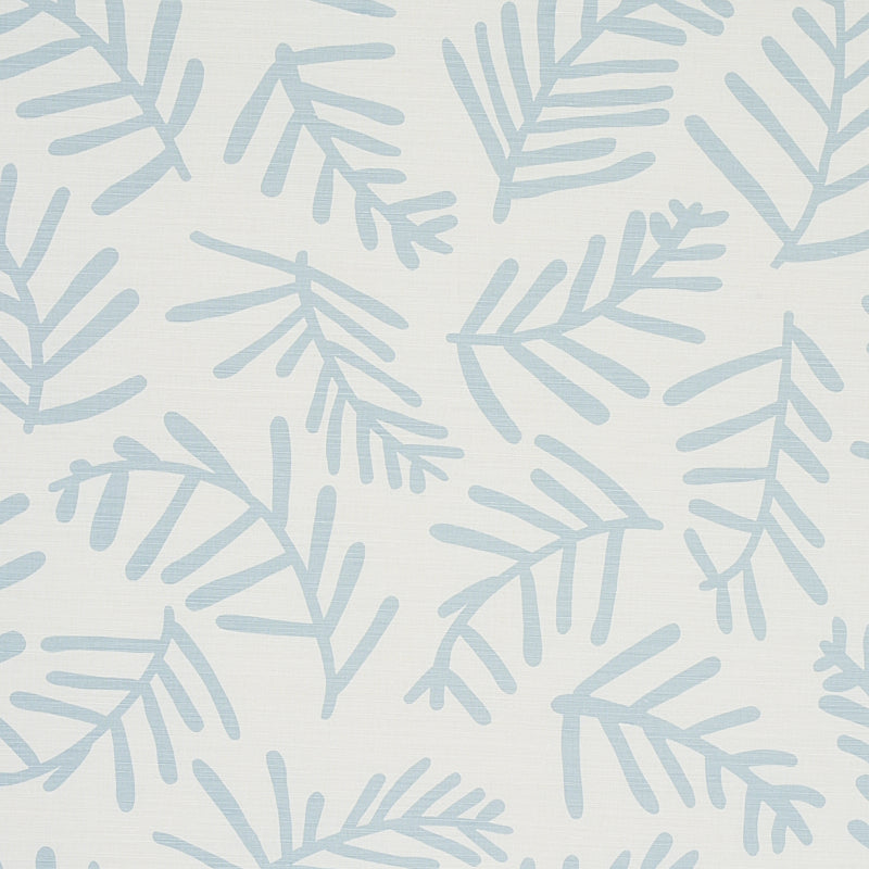 Save 179911 Tiah Cove Blue Leaf by Schumacher Fabric